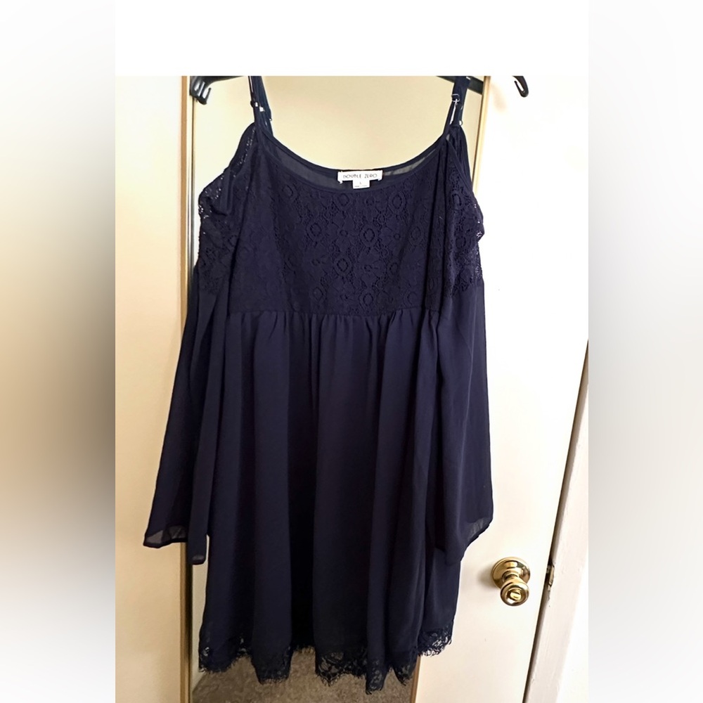 Double Zero Navy Blue Lace Dress